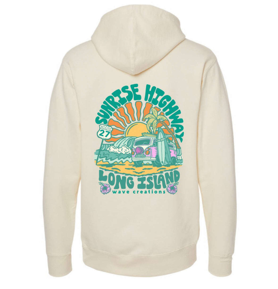 Sunrise Highway Tan Hoodie, Front