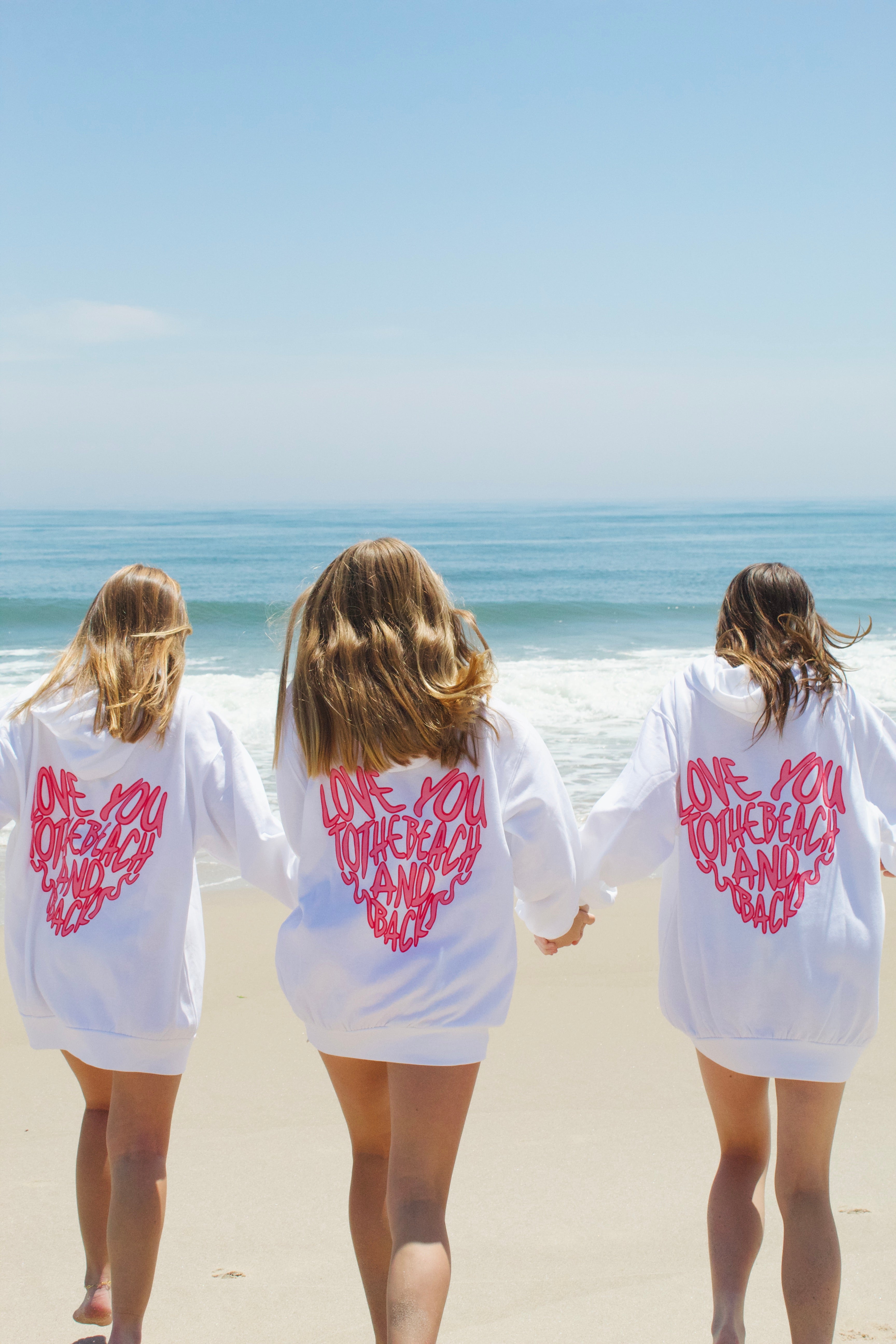 Love You To The Beach And Back Hoodie, Back of Sweatshirt
